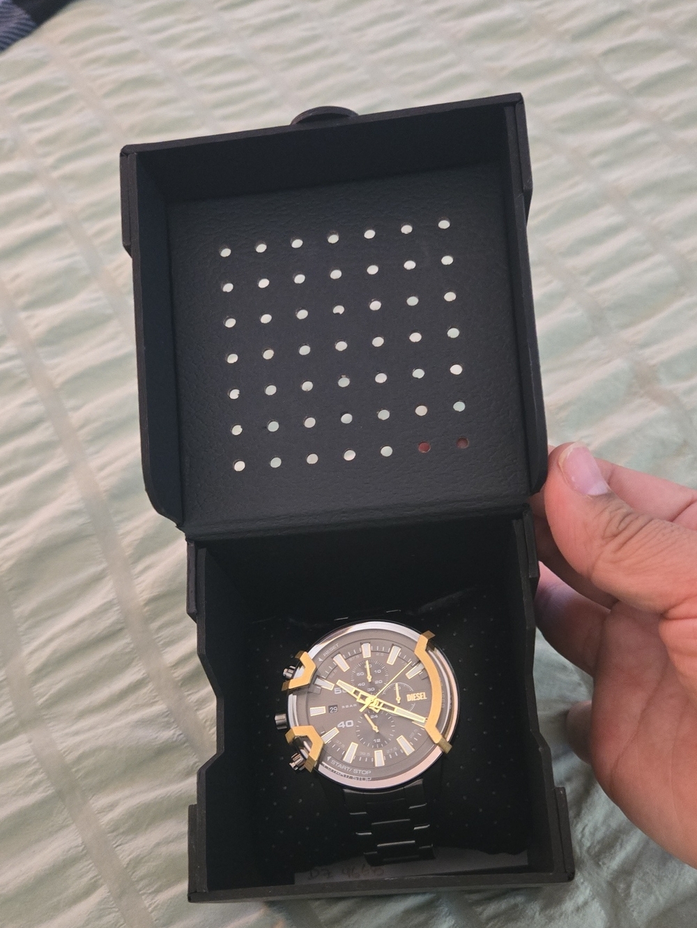 Diesel Black Watch with Gold Accents